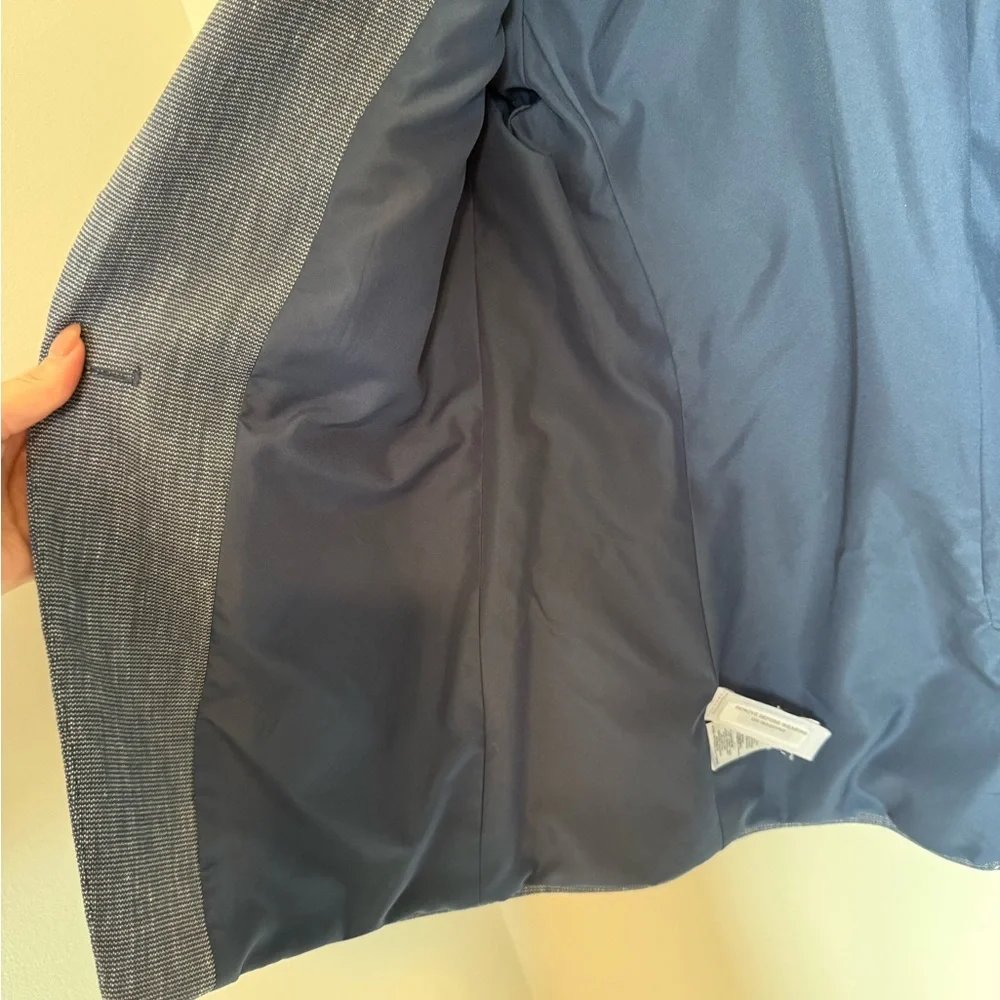 LOFT Textured Blue Jacket - Picture 4 of 7